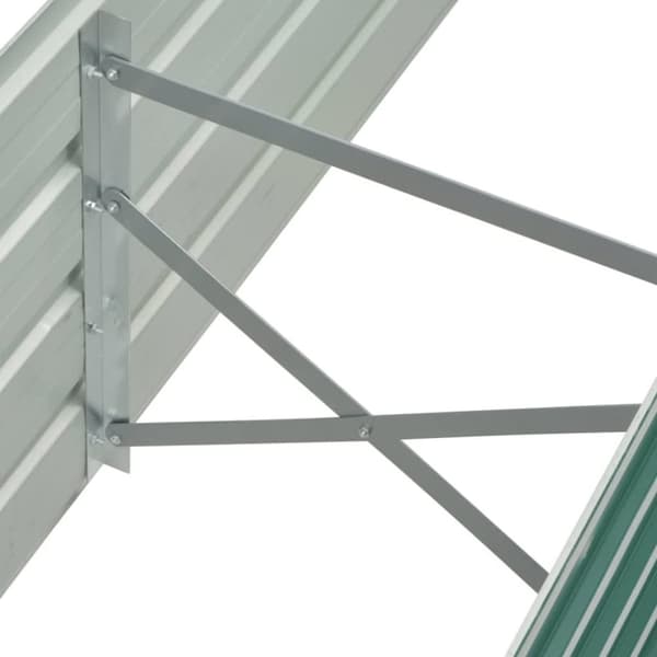 forhøjet plantekasse 160x40x45 cm galvaniseret stål grøn