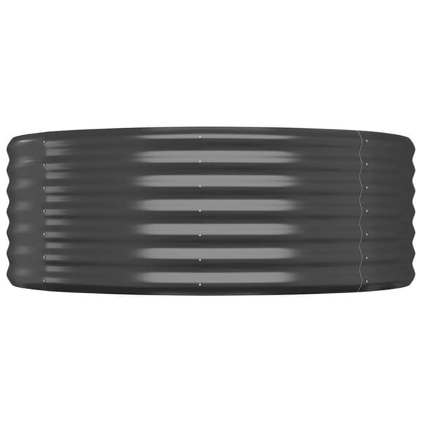Odlingslåda pulverlackerat stål 100x100x36 cm antracit
