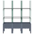 Miniatyrbillede 3 af 7: plantekasse med espalier 120x40x142,5 cm PP grå