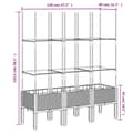 Miniatyrbillede 7 af 7: plantekasse med espalier 120x40x142,5 cm PP grå