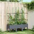 Miniatyrbillede 1 af 7: plantekasse med espalier 120x40x142,5 cm PP grå
