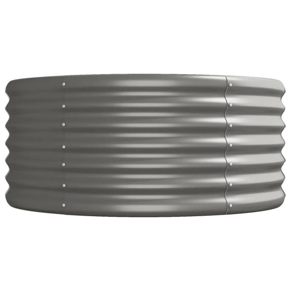 plantekasse 296x80x36 cm pulverlakeret stål grå