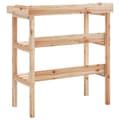 Miniatyrbillede 6 af 9: plantebord med hylder 78x38x82,5 cm massivt grantræ