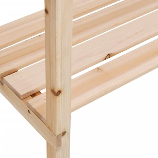 plantebord med hylder 78x38x82,5 cm massivt grantræ
