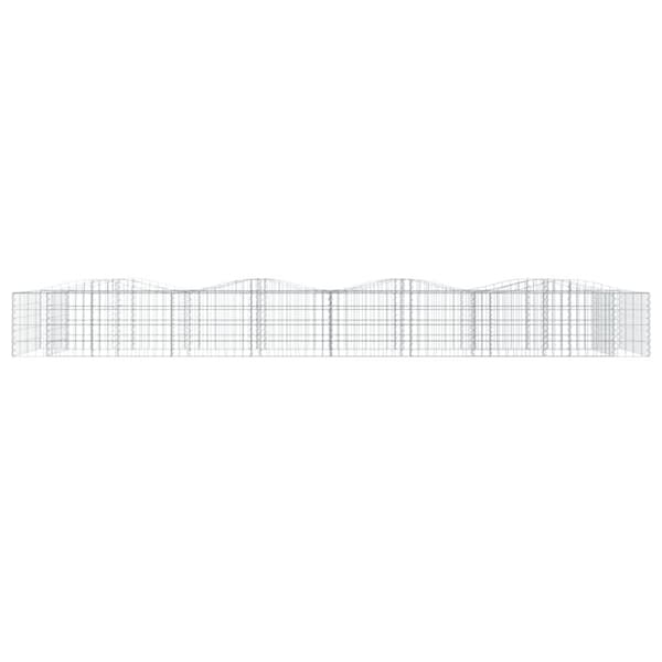 Upphöjd planteringsgabion 600x100x50 cm galvaniserat järn
