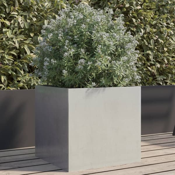 Odlingslåda silver 42x40x39 cm rostfritt stål