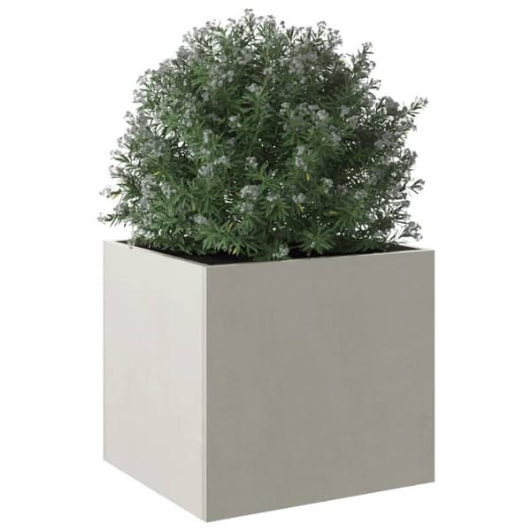 plantekasse 32x30x29 cm rustfrit stål sølvfarvet