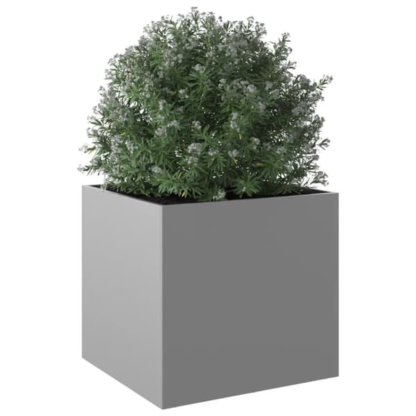 plantekasse 49x47x46 cm galvaniseret stål sølvfarvet