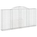 Miniatyrbillede 3 af 6: buede gabionkurve 7 stk. 300x30x140/160 cm galvaniseret jern