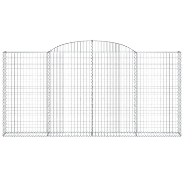 buede gabionkurve 7 stk. 300x30x140/160 cm galvaniseret jern