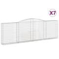 Miniatyrbillede 2 af 6: buede gabionkurve 7 stk. 400x30x120/140 cm galvaniseret jern