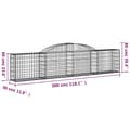 Miniatyrbillede 6 af 6: buede gabionkurve 20 stk. 300x30x60/80 cm galvaniseret jern