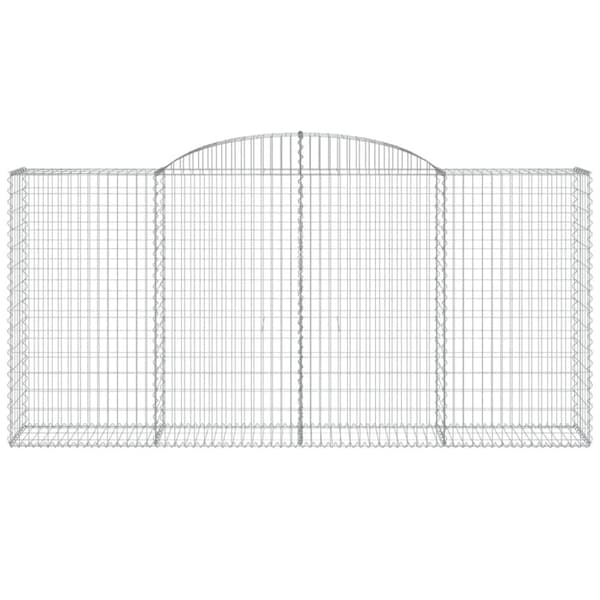 buede gabionkurve 15 stk. 300x50x140/160 cm galvaniseret jern