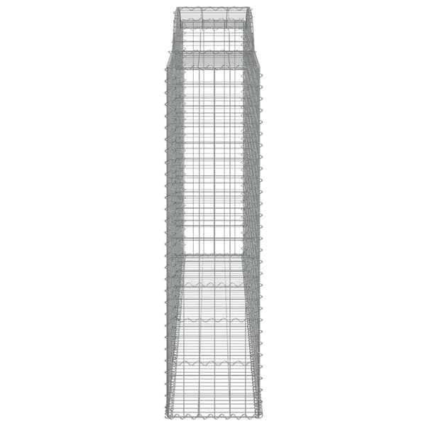 buede gabionkurve 4 stk. 300x50x180/200 cm galvaniseret jern