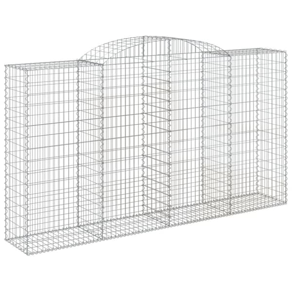 Gabioner bågformade 8 st 300x50x160/180 cm galvaniserat järn
