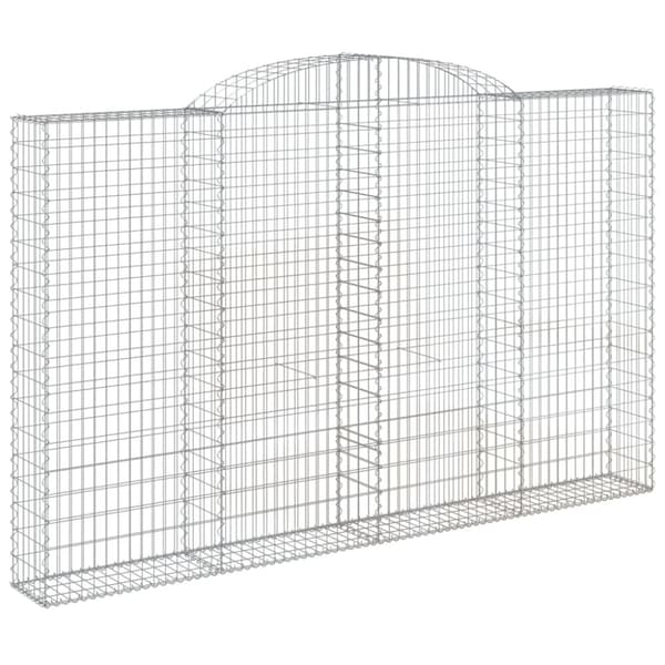 Kaarevat kivikorit 4 kpl 300x30x180/200 cm galvanoitu rauta