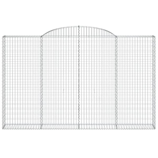 Kaarevat kivikorit 4 kpl 300x30x180/200 cm galvanoitu rauta