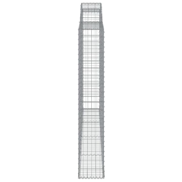 Kaarevat kivikorit 4 kpl 300x30x180/200 cm galvanoitu rauta