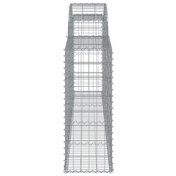 Kaarevat kivikorit 9 kpl 300x30x80/100 cm galvanoitu rauta