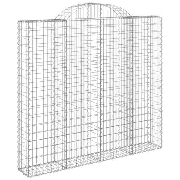 Kaarevat kivikorit 6 kpl 200x50x180/200 cm galvanoitu rauta