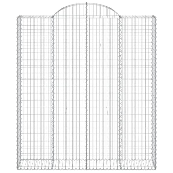 buede gabionkurve 4 stk. 200x50x220/240 cm galvaniseret jern