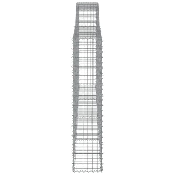 Kaarevat kivikorit 5 kpl 400x30x140/160 cm galvanoitu rauta