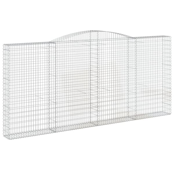 buede gabionkurve 3 stk. 400x30x180/200 cm galvaniseret jern