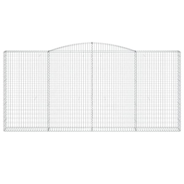 buede gabionkurve 3 stk. 400x30x180/200 cm galvaniseret jern