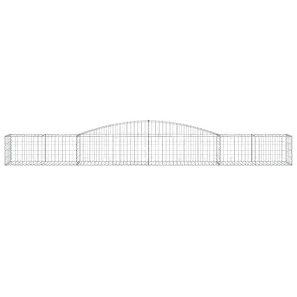 Gabioner bågformade 10 st 400x50x40/60 cm galvaniserat järn