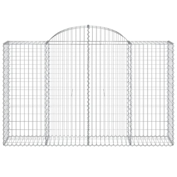 buede gabionkurve 30 stk. 200x50x120/140 cm galvaniseret jern