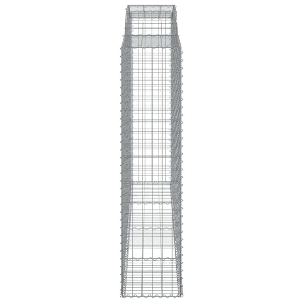 Kaarevat kivikorit 4 kpl 300x50x200/220 cm galvanoitu rauta