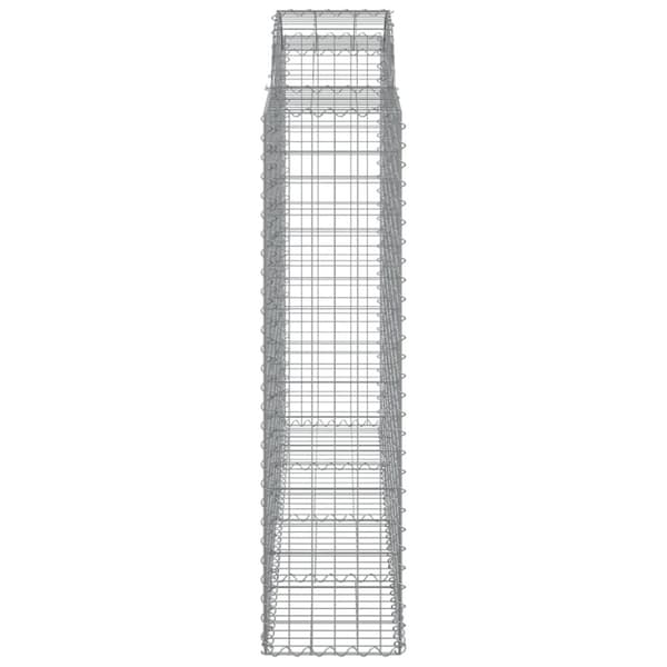 buede gabionkurve 6 stk. 200x50x160/180 cm galvaniseret jern
