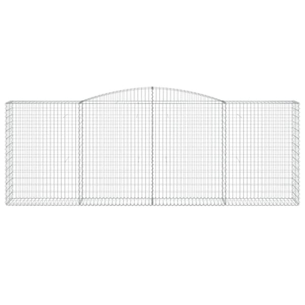 Kaarevat kivikorit 6 kpl 400x50x140/160 cm galvanoitu rauta