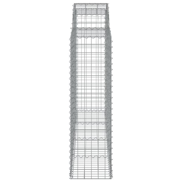 Kaarevat kivikorit 10 kpl 200x50x140/160 cm galvanoitu rauta