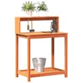 Miniatyrbillede 4 af 10: plantebord med hylder 82,5x50x109,5 cm massivt fyrretræ brun