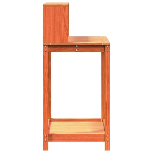 plantebord med hylder 82,5x50x109,5 cm massivt fyrretræ brun