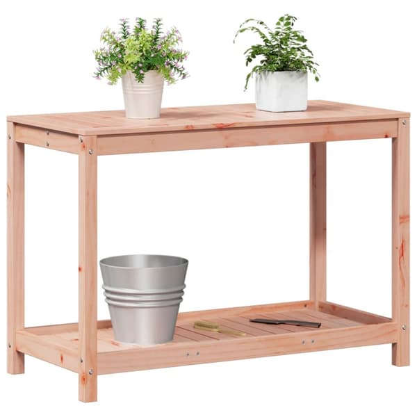plantebord med hylde 108x50x75 cm massivt douglasgran