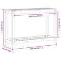 Miniatyrbillede 10 af 10: plantebord med hylde 108x35x75 cm massivt douglasgran