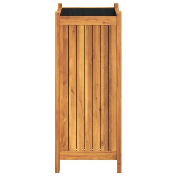 Odlingslåda med foder 31x31x75 cm massivt akaciaträ