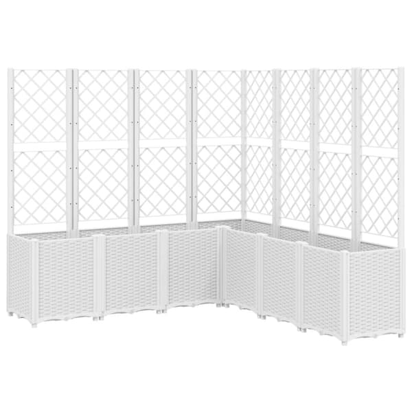 plantekasse med espalier 160x160x140 cm PP hvid