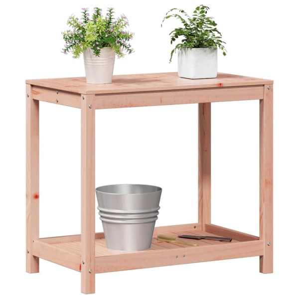 plantebord med hylde 82,5x50x75 cm massivt douglasgran