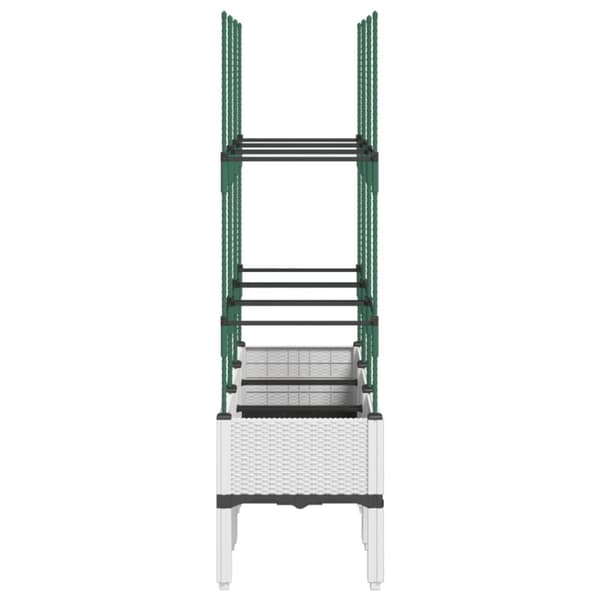 plantekasse med espalier 120x40x142,5 cm PP hvid