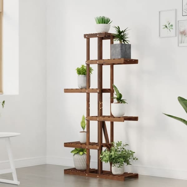 vidaXL blomsterstativ 175x25x140,5 cm massivt fyrretræ -  Planteborde