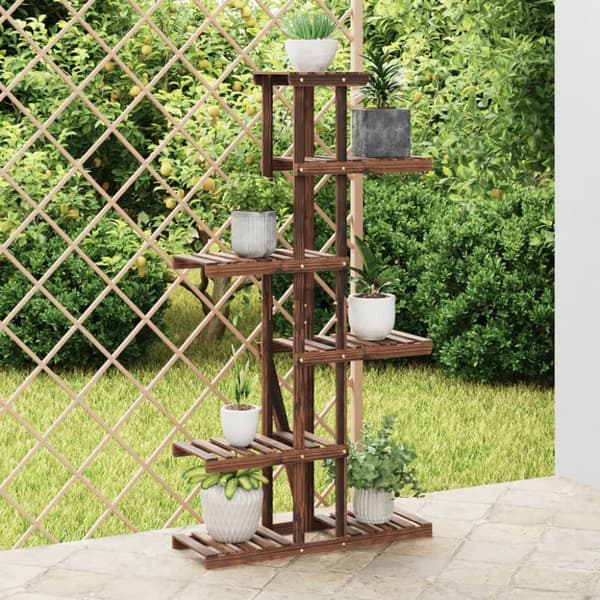 vidaXL blomsterstativ 175x25x140,5 cm massivt fyrretræ -  Planteborde