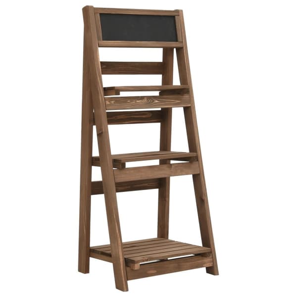 vidaXL plantestativ i 3 niveauer med tavle 40x30x90 cm fyrretræ -  Planteborde