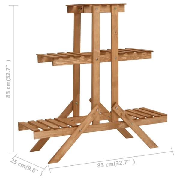 vidaXL plantestativ 83x25x83 cm fyrretræ -  Planteborde