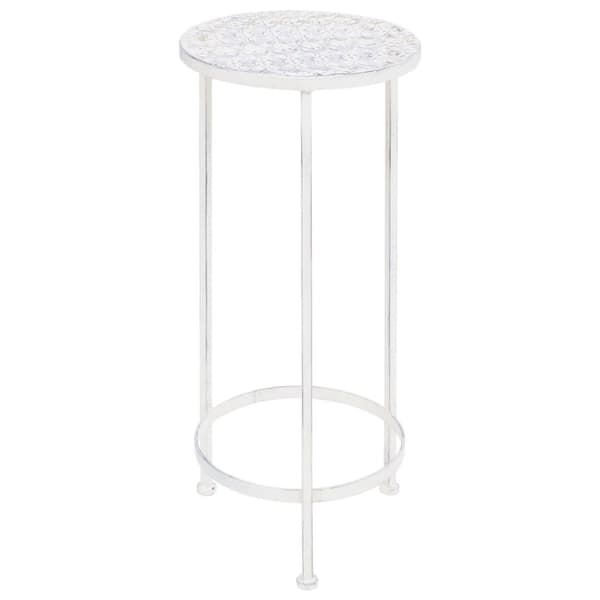 vidaXL Kukkateline 3 osaa vintagetyylinen metalli antiikinvalkoinen - Kukkatelineet