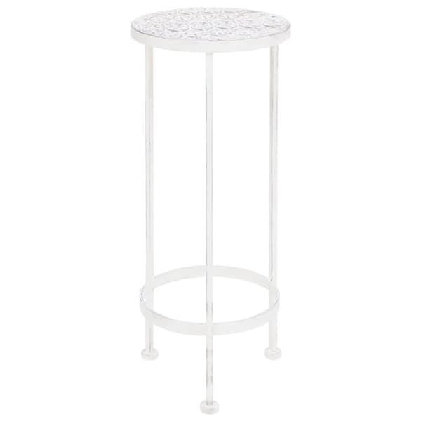 vidaXL Kukkateline 3 osaa vintagetyylinen metalli antiikinvalkoinen -  Kukkatelineet