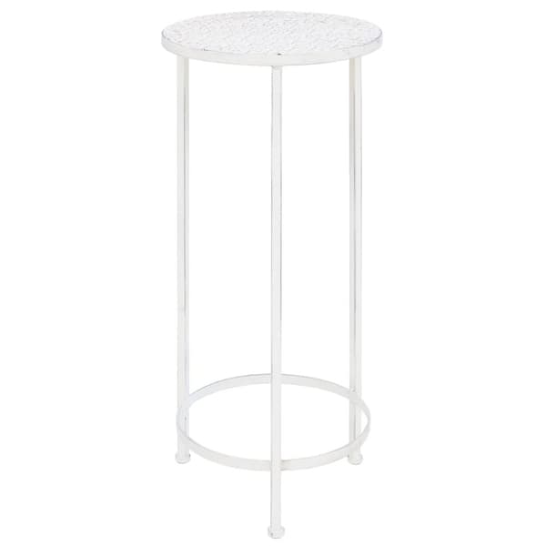 vidaXL Kukkateline 3 osaa vintagetyylinen metalli antiikinvalkoinen - Kukkatelineet