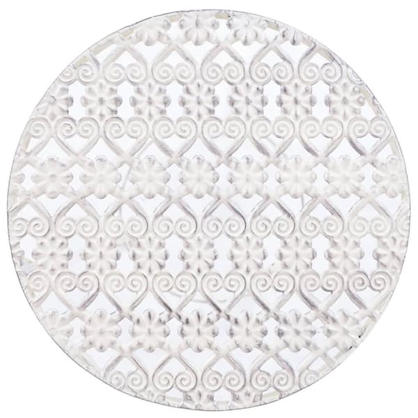 vidaXL Kukkateline 3 osaa vintagetyylinen metalli antiikinvalkoinen - Kukkatelineet